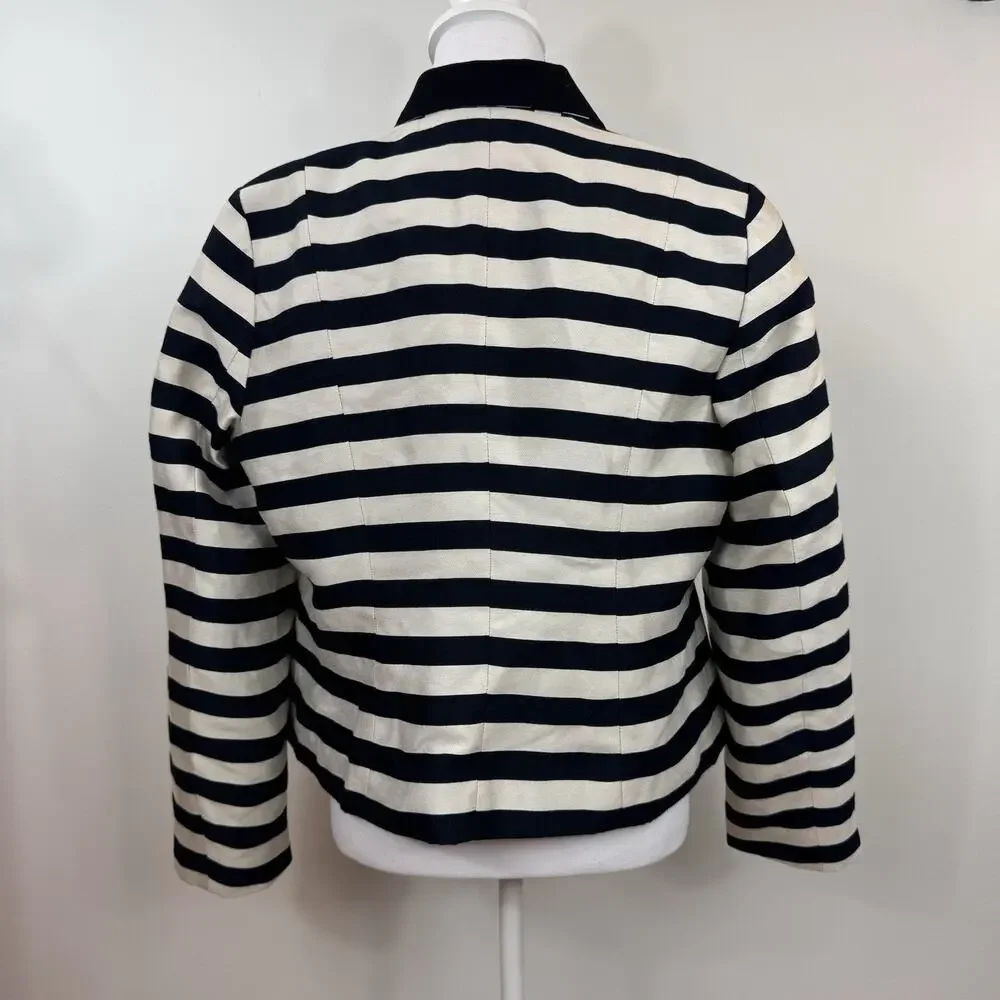 Women’s PXL Nautical Stripe Blazer Navy Cream Stripe Classiccore Preppy Academia